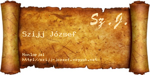 Szijj József névjegykártya