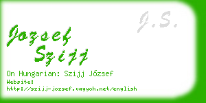 jozsef szijj business card